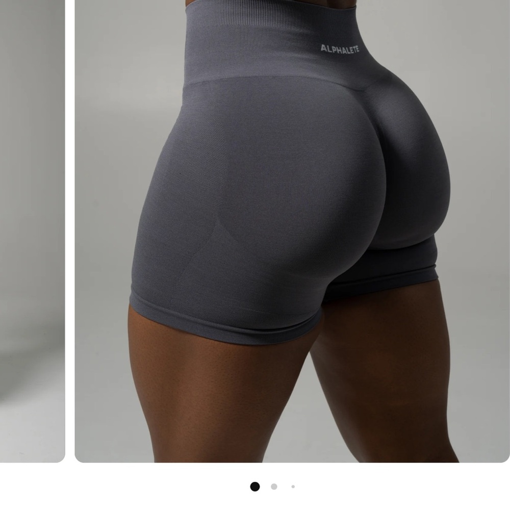 Alphalete Amplify Charcoal Sculpting High-Waist Bike Shorts